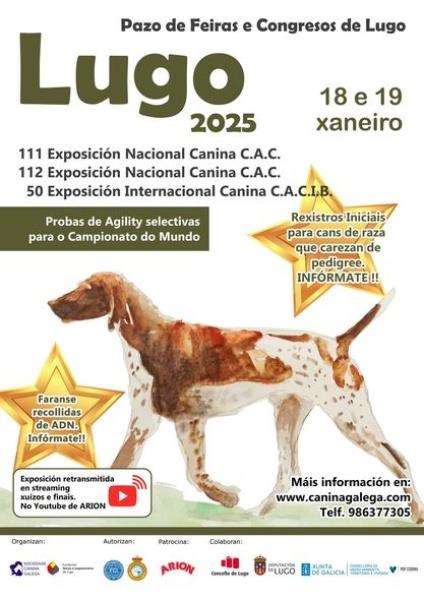 111 y 112 Exposición Nacional Canina de Galicia - 50 Exposición Internacional Canina de Galicia (2025) en Lugo