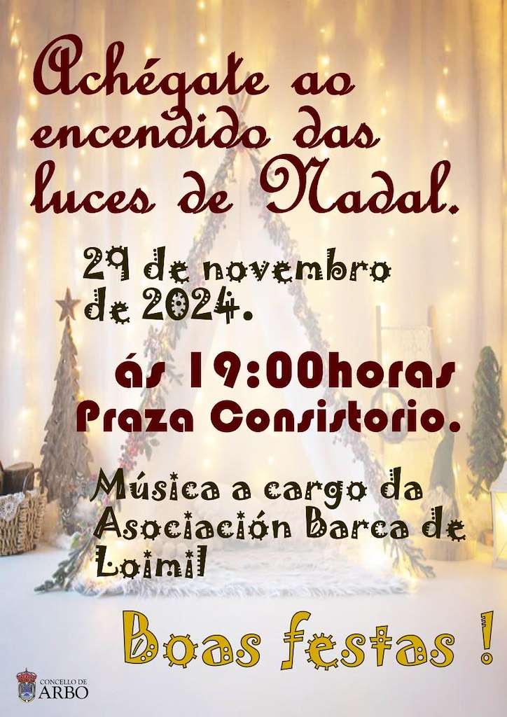 Acendido das Luces de Nadal (2024) en Arbo