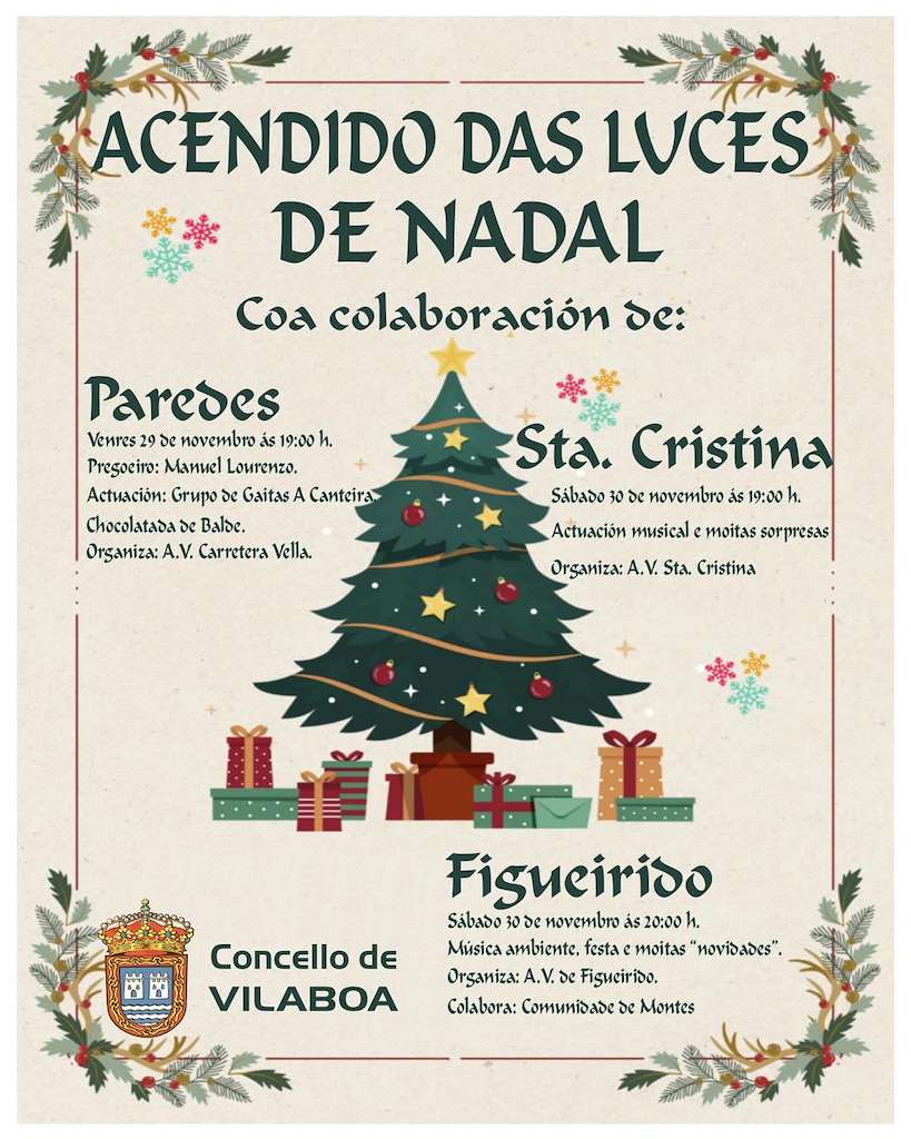 Acendido do Alumeado de Nadal  (2024) en Vilaboa