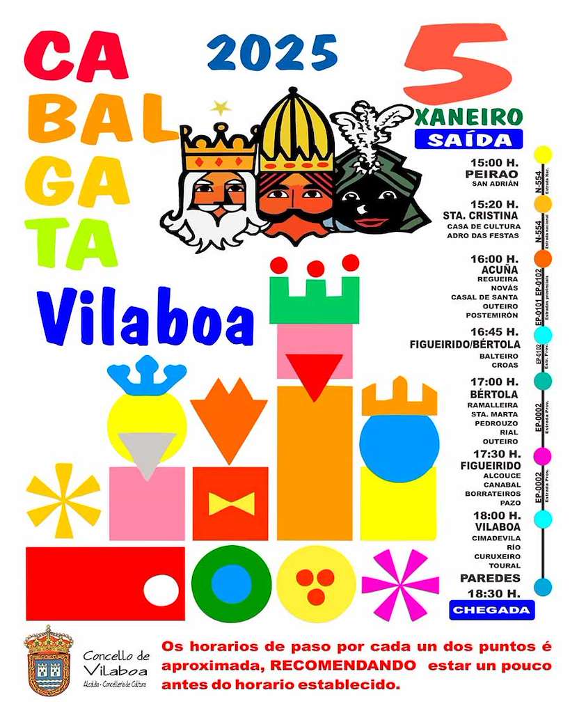 Actividades de Nadal - Cabalgata de Reis (2024-2025) en Vilaboa