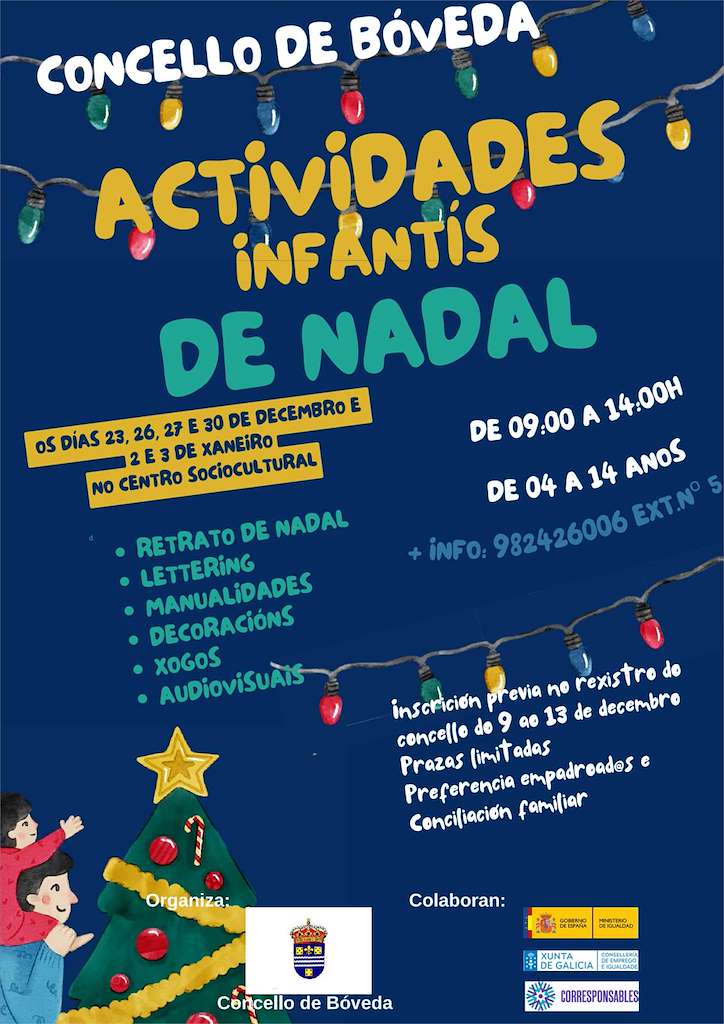 Actividades Infantís de Nadal (2024-2025) en Bóveda