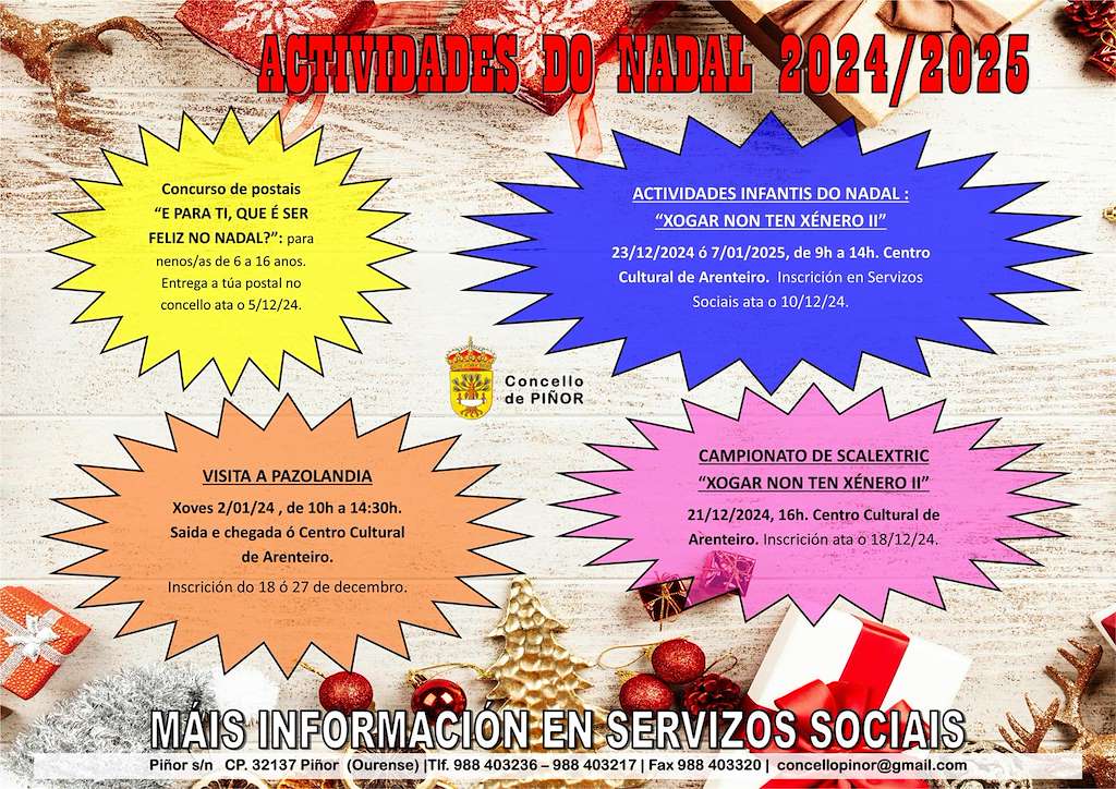 Actividades Infantís de Nadal (2024-2025) en Piñor