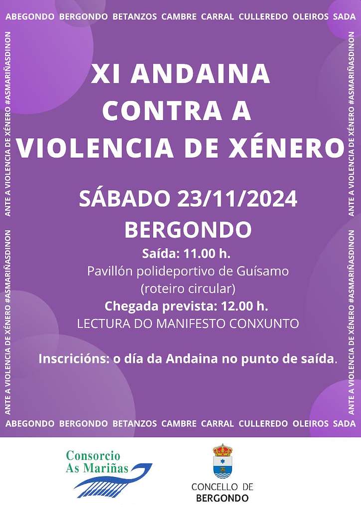 XI Andaina Contra a Violencia de Xénero (2024) en Bergondo