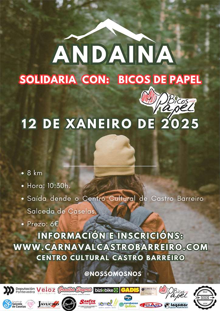 Andaina Solidaria con Bicos de Papel (2025) en Salceda de Caselas