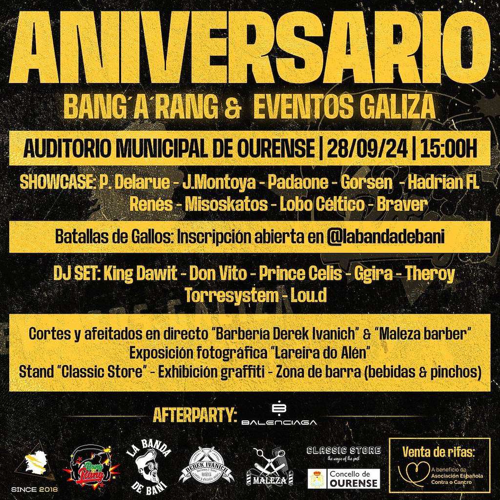 VIII Aniversario Bang A Rang y VI Aniversario Eventos Galiza en Ourense