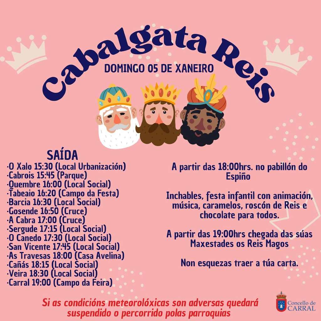 Cabalgata de Reis (2025) en Carral