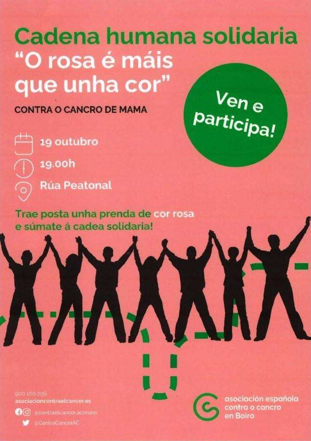 Cadena Humana Solidaria en Boiro