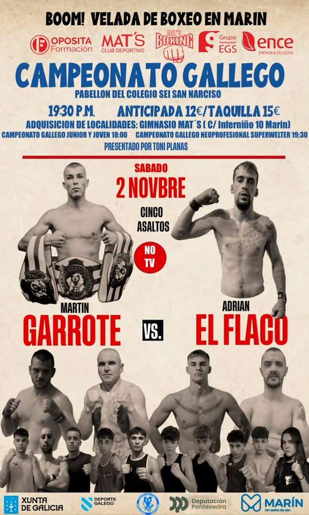 Campeonato Gallego de Boxeo (2024) en Marín