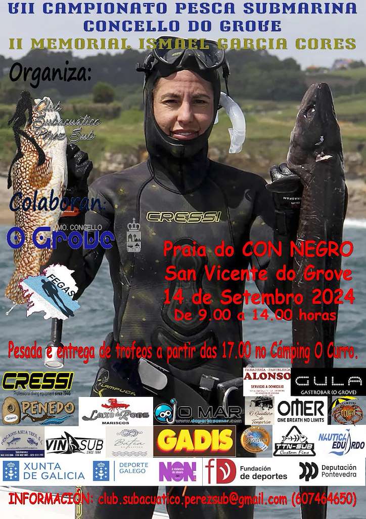 VII Campionato de Pesca Submarina - II Memorial Ismael García Cores (2024) en O Grove