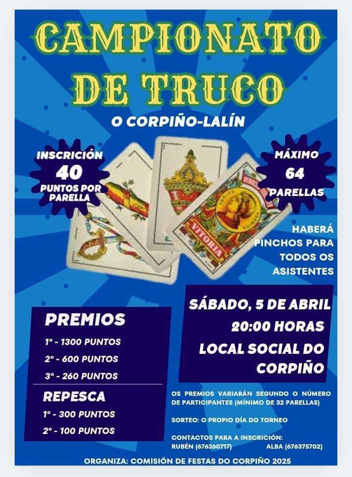 Campionato de Truco de O Corpiño (2025) en Lalín