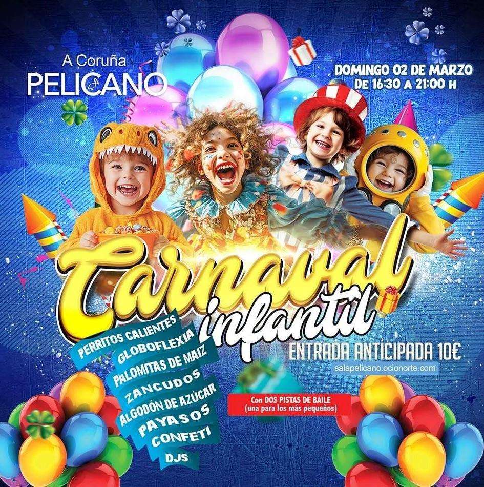 Carnaval Infantil de Pelícano (2025) en A Coruña