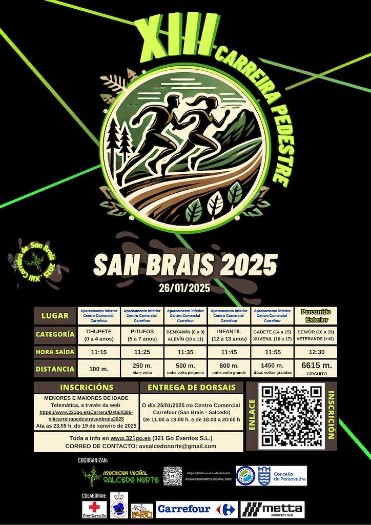 XIII Carreira Pedestre San Brais (2025) en Pontevedra