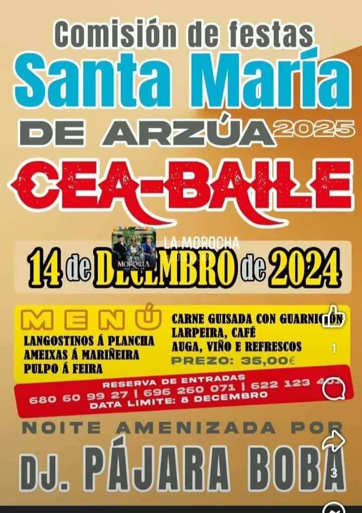 Cea - Baile da Comisión de Festas de Santa María (2024) en Arzúa