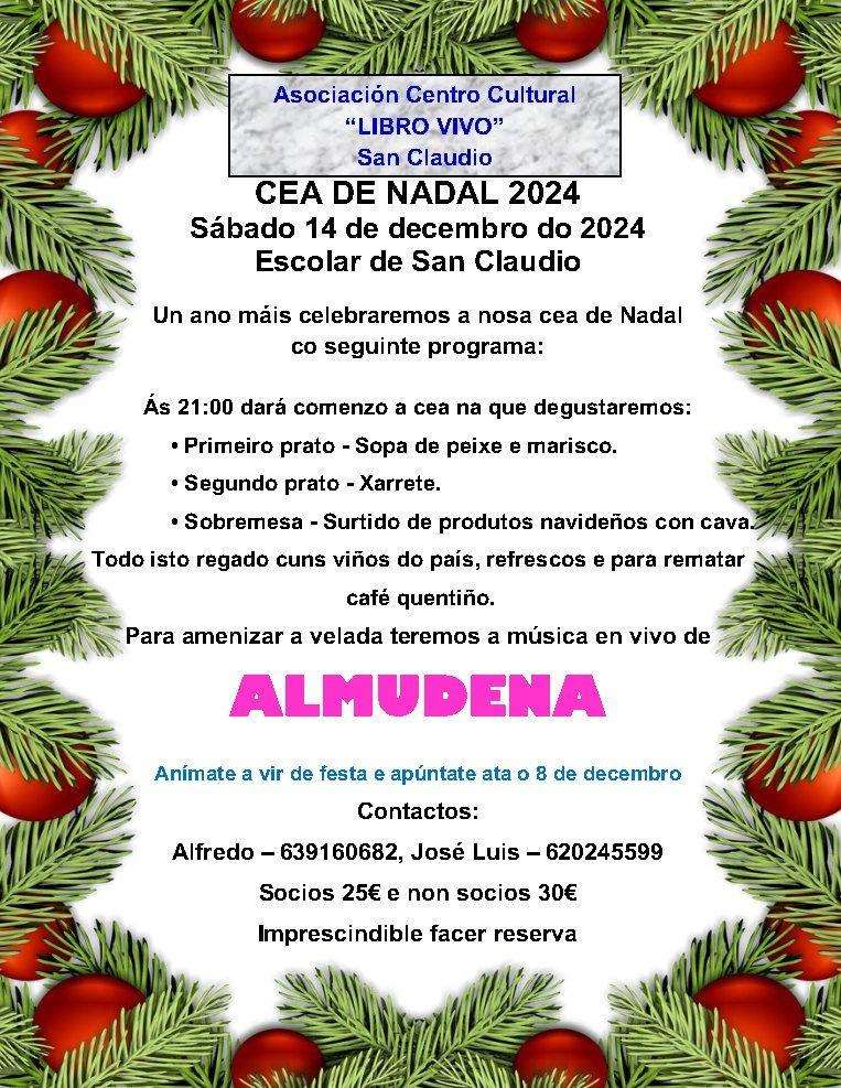 Cea de Nadal de San Claudio (2024) en Ortigueira