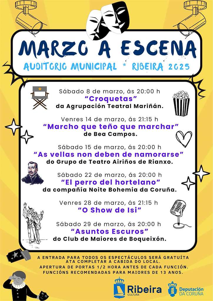 Ciclo de Teatro Marzo á Escena (2025) en Ribeira