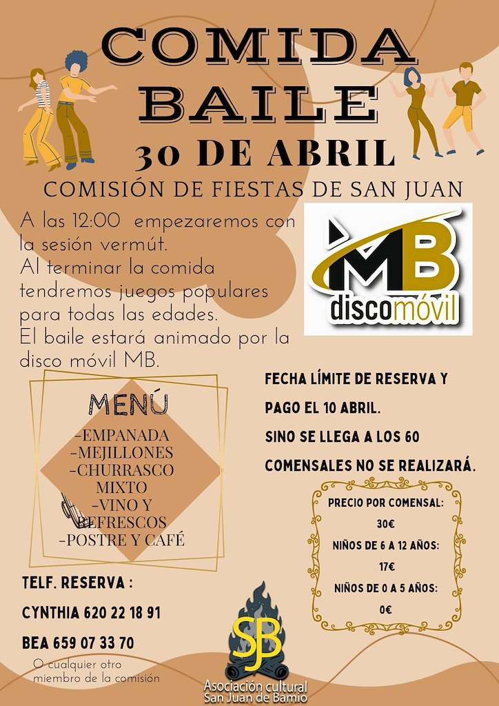 Comida Baile de San Juan de Bamio  en Vilagarcía de Arousa