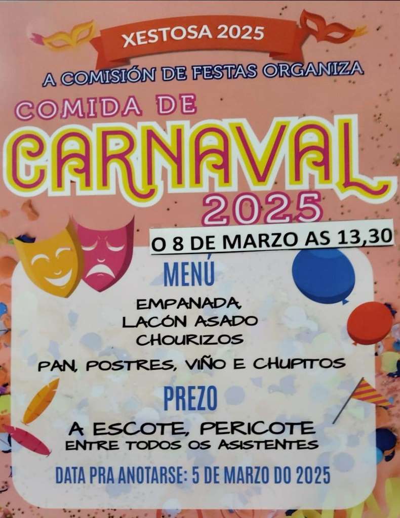 Comida de Carnaval de Xestosa (2025) en Muras