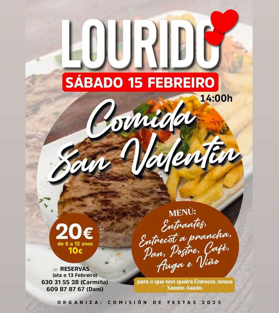 Comida de San Valentín de Lourido (2025) en Salvaterra do Miño