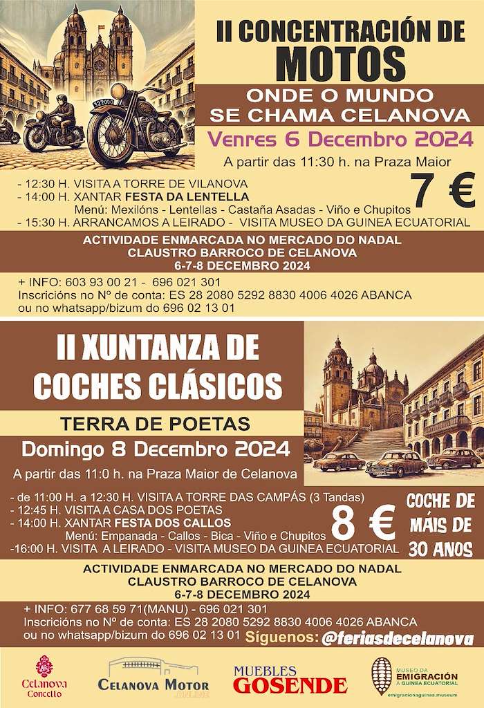 II Concentración de Motos - II Xuntanza de Coches Clásicos (2024) en Celanova