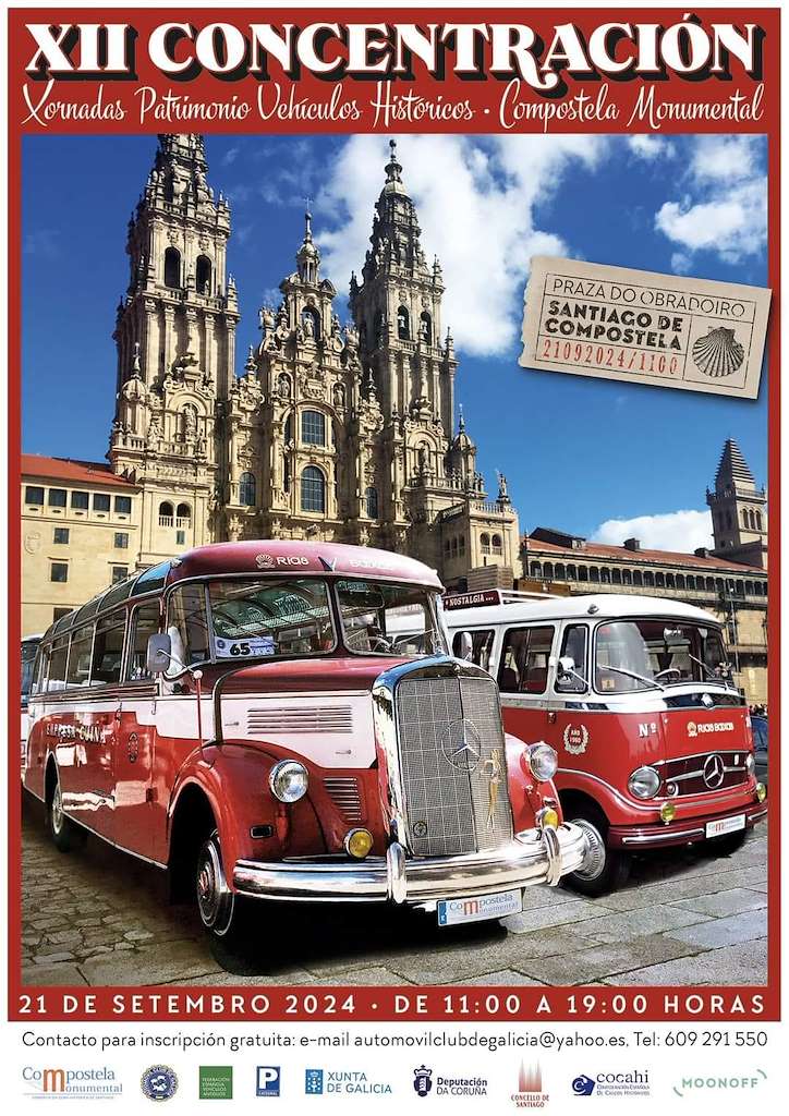 XII Concentración Xornadas Patrimonio Vehiculos Historicos  (2024) en Santiago de Compostela