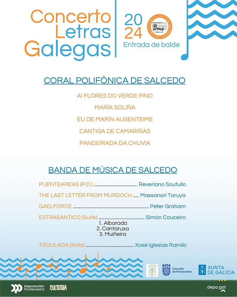 Concerto das Letras Galegas de Salcedo en Pontevedra