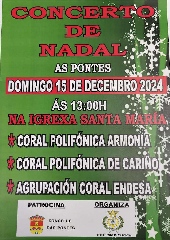 Concerto de Nadal da Igrexa (2024) en As Pontes de García Rodríguez