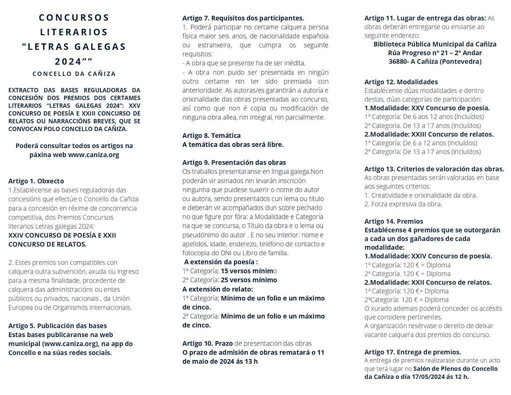 Día das Letras Galegas (2024) en A Cañiza