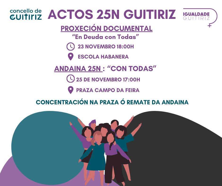 Día Internacional Contra a Violencia de Xénero (2024) en Guitiriz