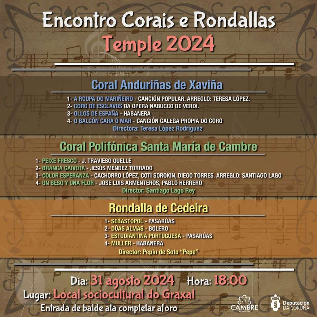 Encontro de Corais e Rondallas do Temple en Cambre