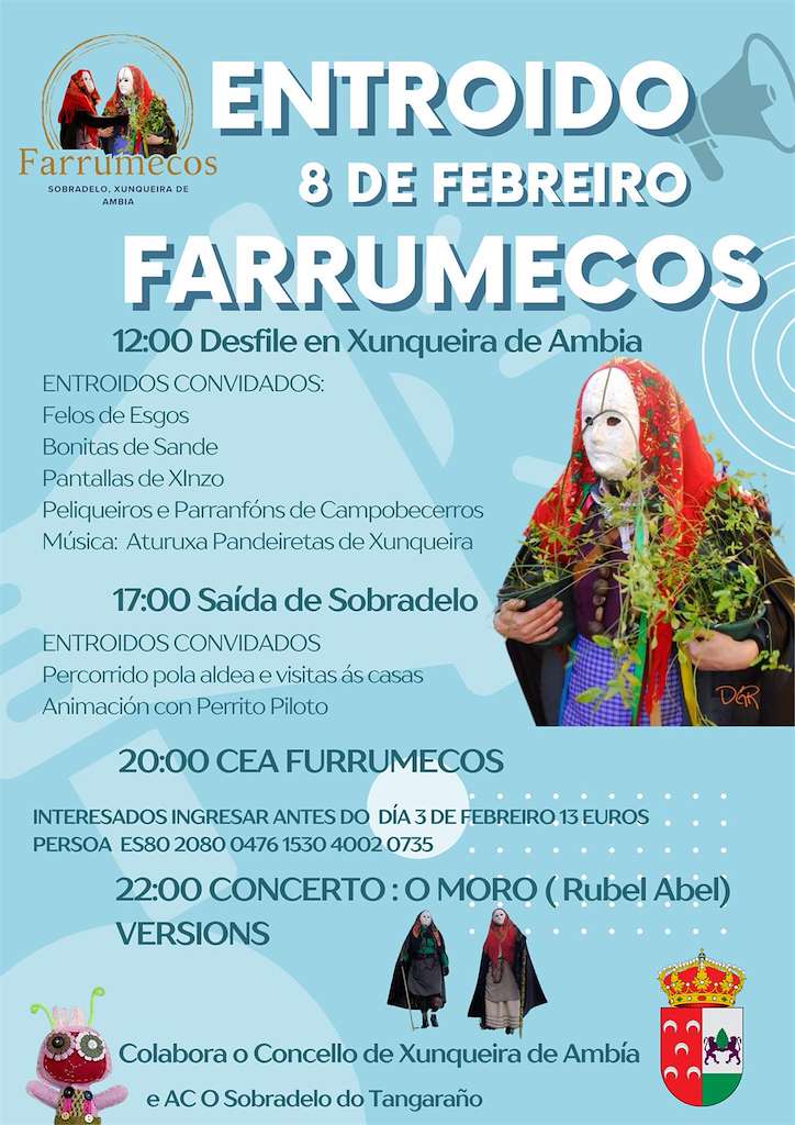 Entroido de Farrumecos de Sobradelo (2025) en Xunqueira de Ambía