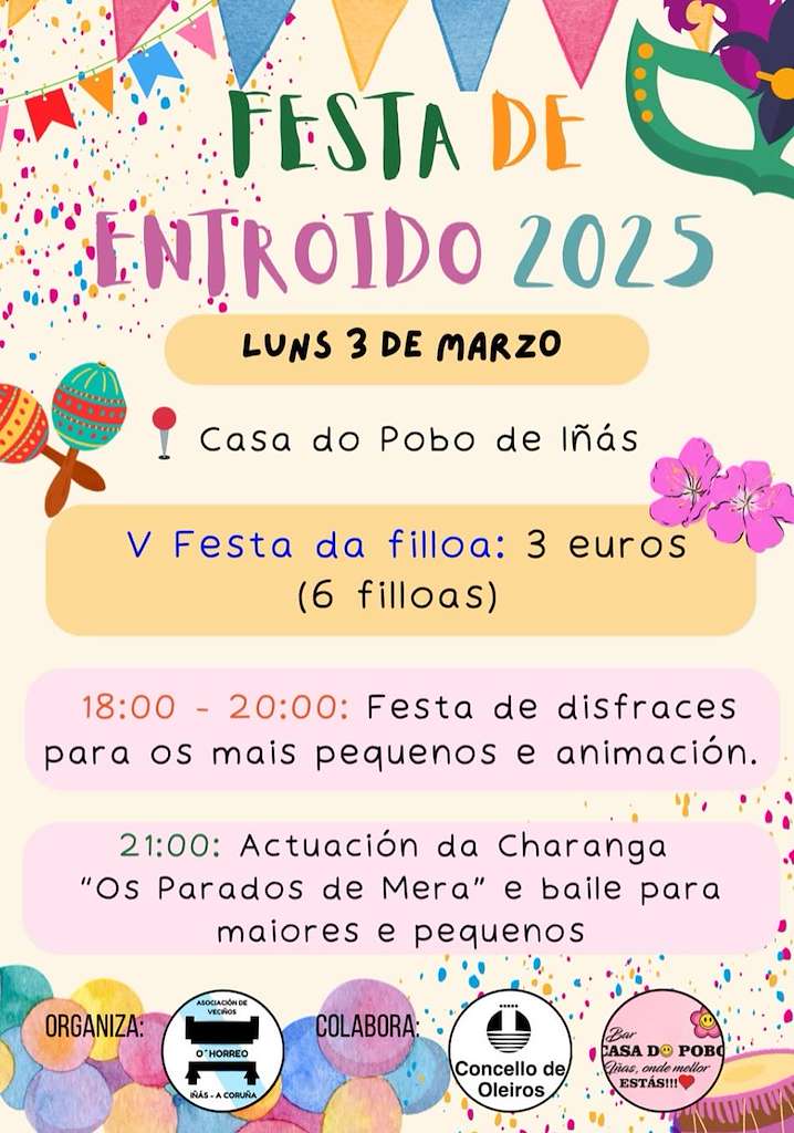 Entroido de Iñás - V Festa da Filloa (2025) en Oleiros