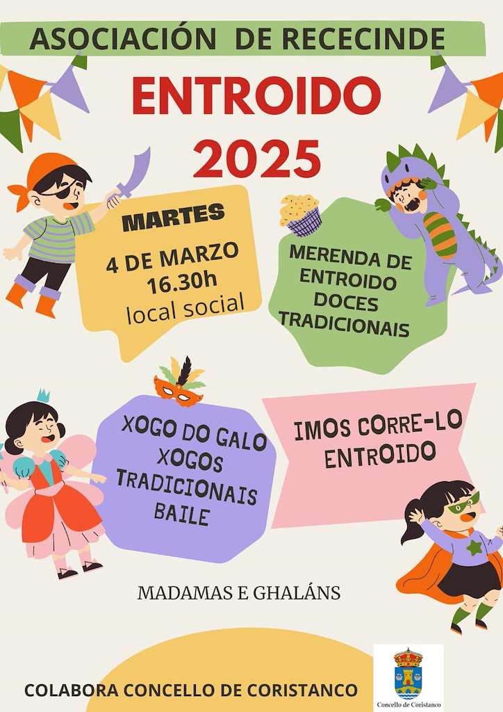 Entroido de Rececinde (2025) en Coristanco