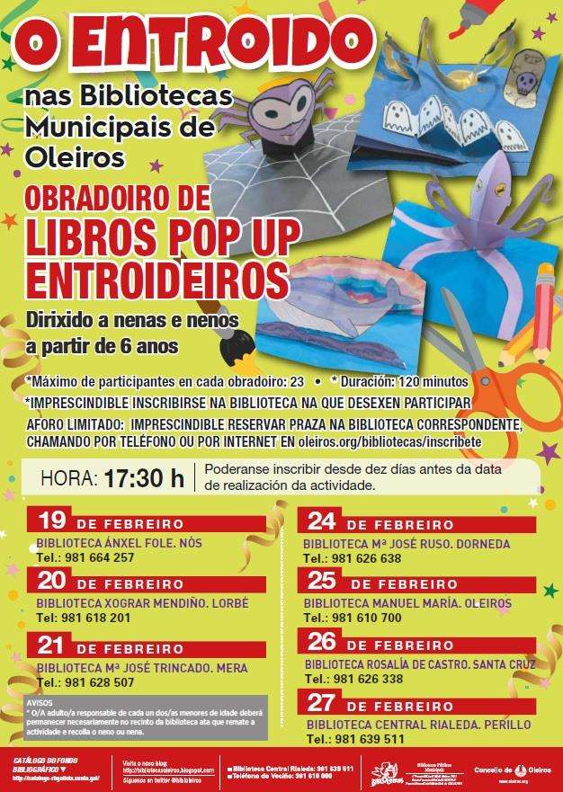 Entroido nas Bibliotecas Municipais en Oleiros