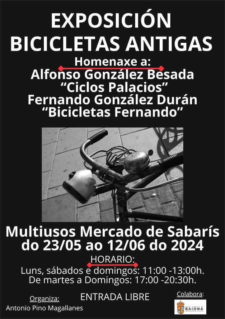Exposición de Bicicletas Antigas de Sabaris (2024) en Baiona