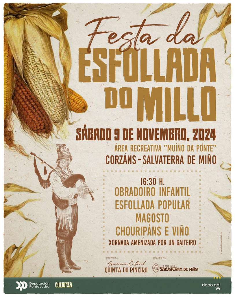 Festa da Esfolla do Millo de Corzáns (2024) en Salvaterra do Miño