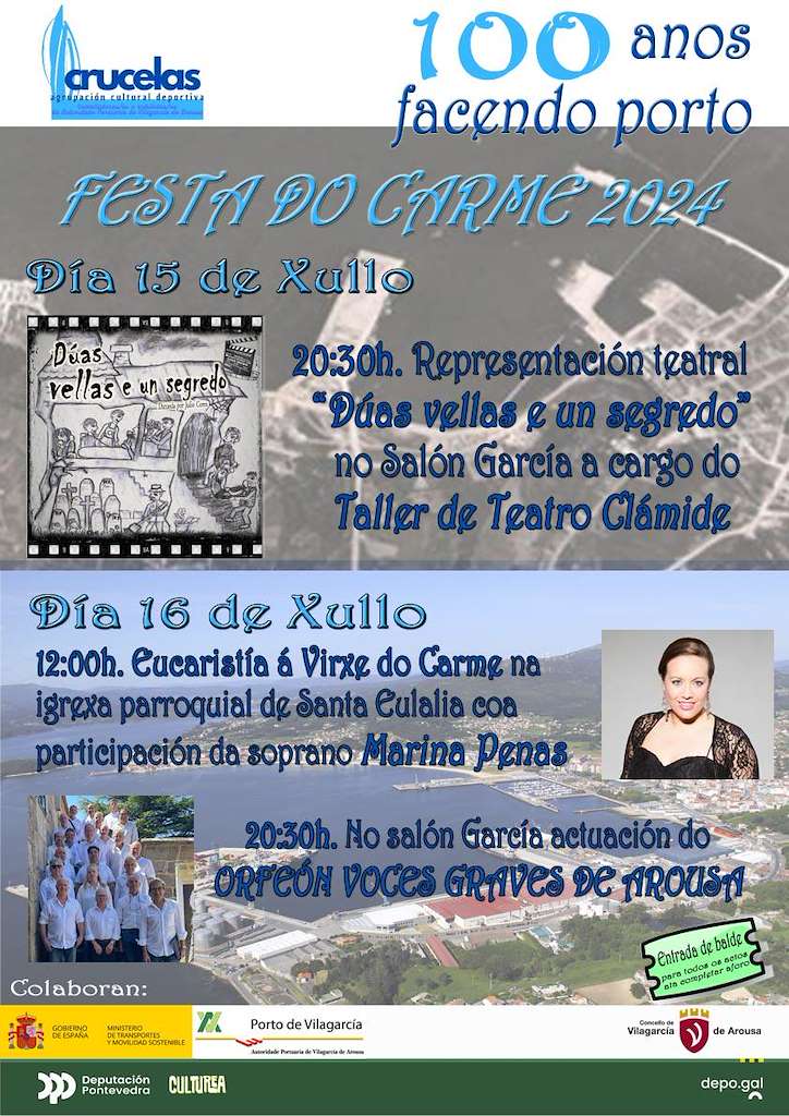 Festa do Carme da Asociación Crucelas (2024) en Vilagarcía de Arousa