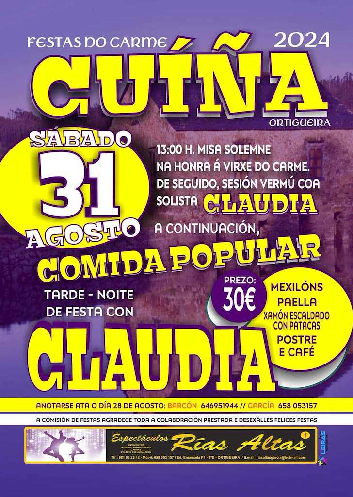 Festa do Carme de Cuiña (2024) en Ortigueira