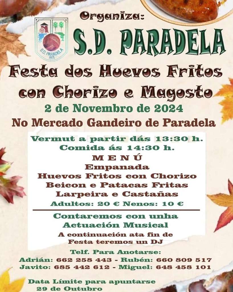 Festa dos Ovos Fritos con Chourizo - Magosto  (2024) en Paradela