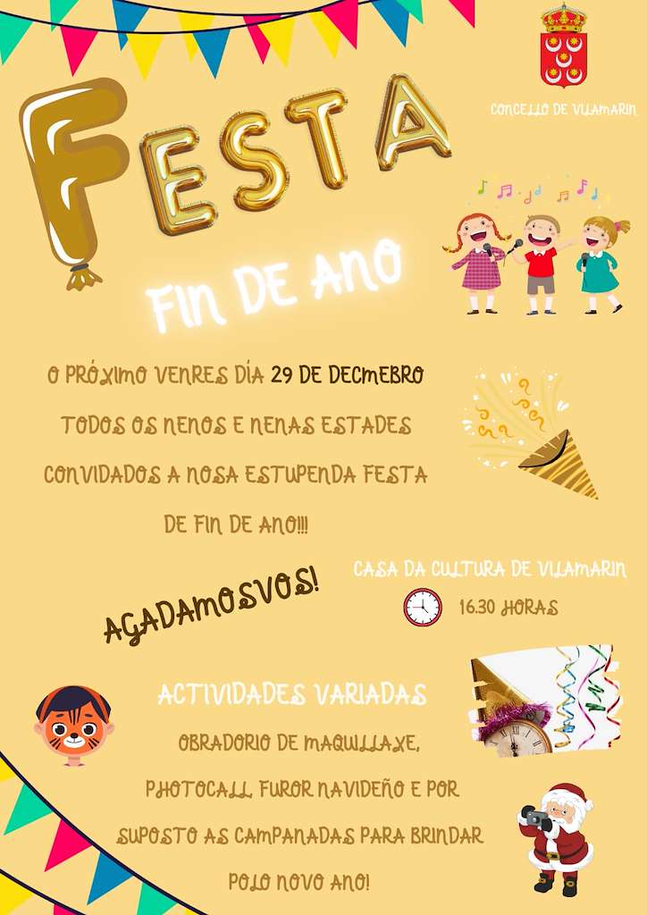 Festa Fin de Ano Infantil en Vilamarín