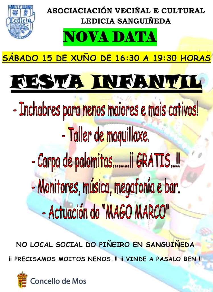 Festa Infantil de Sanguiñeda (2024) en Mos