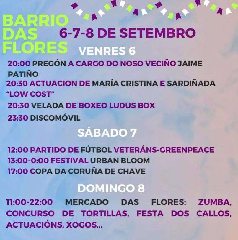 Festas do Barrio das Flores (2024) en A Coruña