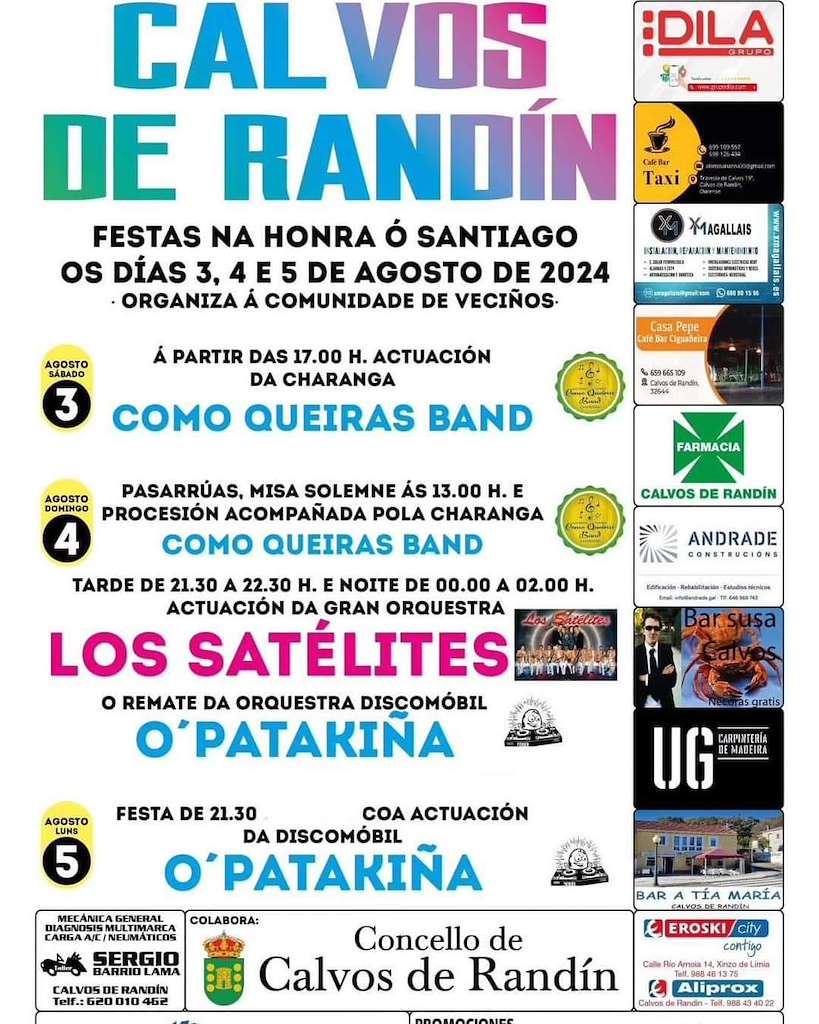 Festas do Santiago en Calvos de Randín