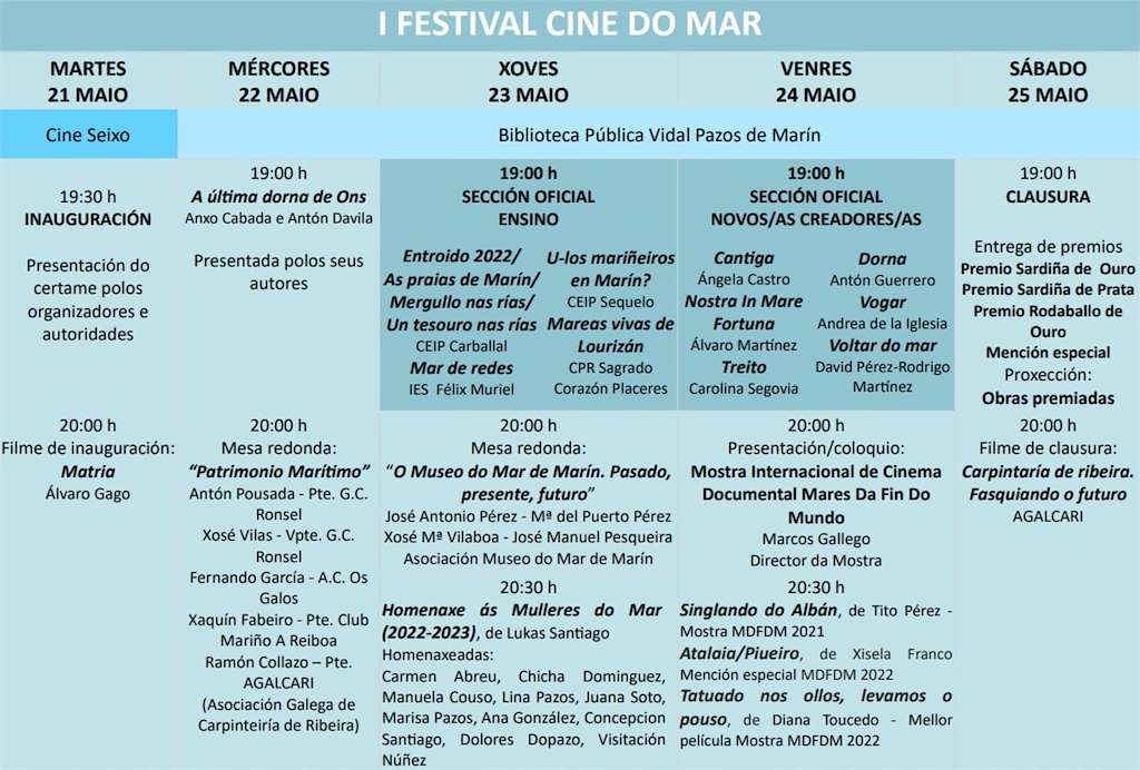 I Festival Cine do Mar en Marín