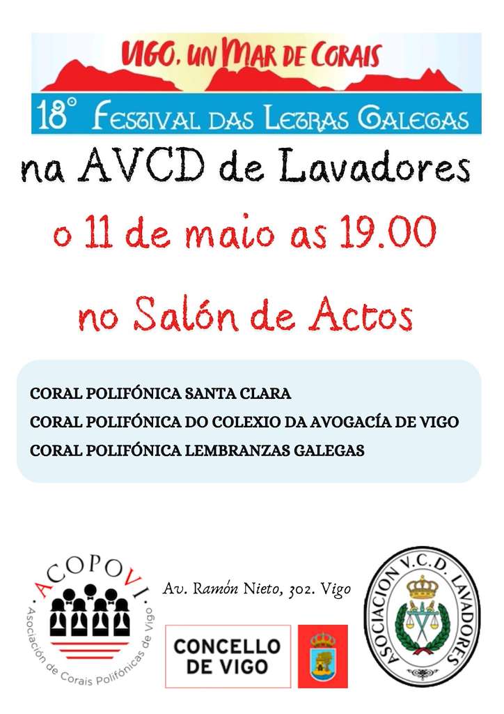 XVIII Festival das Letras Galegas de Lavadores en Vigo