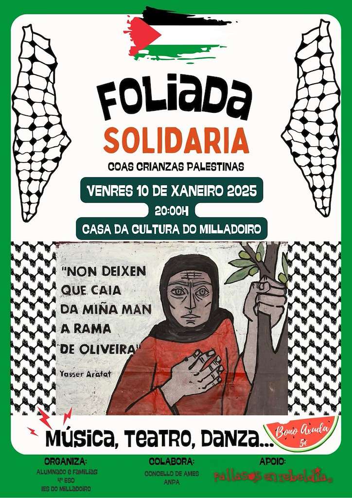 Foliada Solidaria con Palestina do Milladoiro (2025) en Ames