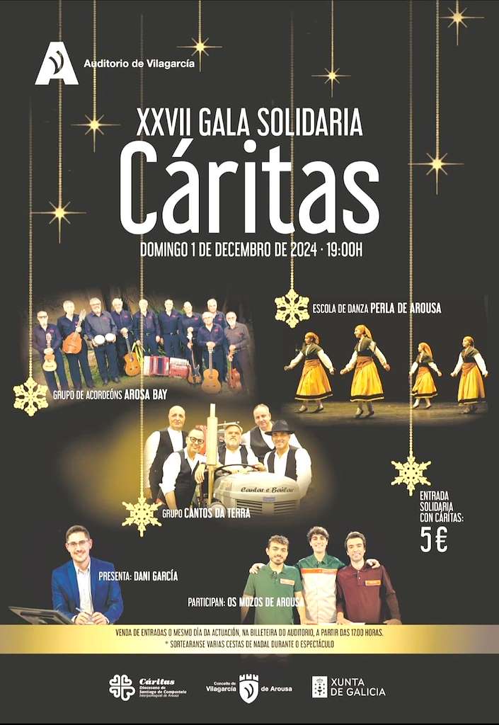 XXVII Gala Solidaria Cáritas (2024) en Vilagarcía de Arousa