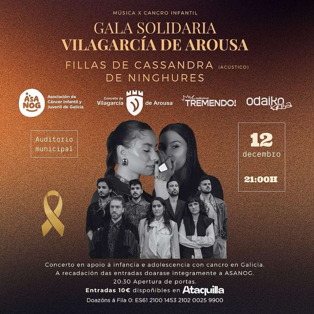 Gala Solidaria Música X Cancro Infantil (2024) en Vilagarcía de Arousa