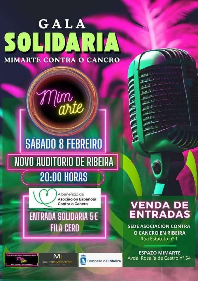 Gala Solidaria Musical a Favor da AECC en Ribeira