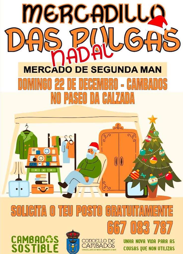 Mercadillo das Pulgas de Nadal (2024) en Cambados