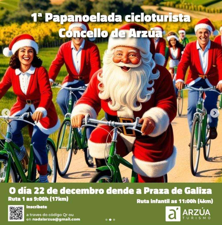 I Papanoelada Cicloturista (2024) en Arzúa